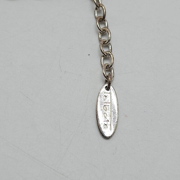 Gold Silver Tone Modernist Chain Link Necklace By Talbots 18 inches - Picture 5 of 7